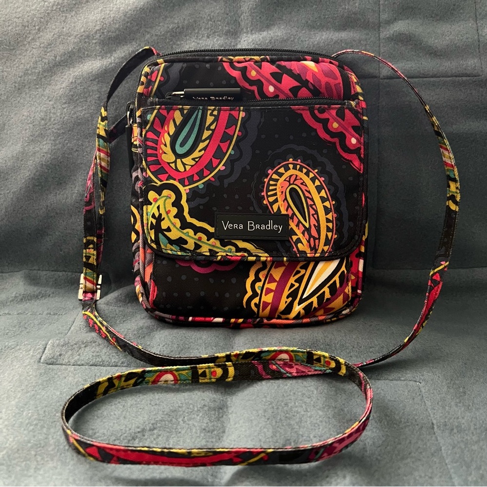 Vera Bradley Paisley Mini Hipster Crossbody with Pink, Yellow & Teal Accents